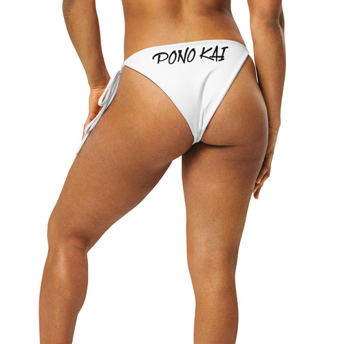 Pono Kai Eco String Bikini Bottom (BLK Logo)