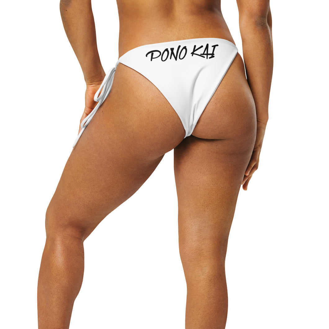 Pono Kai Eco String Bikini Bottom (BLK Logo)