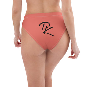 Pono Kai Geraldine Peach Pink Eco High-Waisted Bikini Bottom