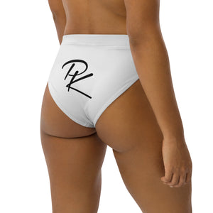 Pono Kai White Recycled High-Waisted Bikini Bottom