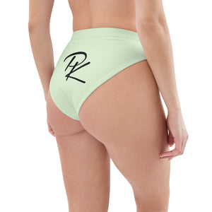 Pono Kai Panache Green Recycled High-Waisted Bikini Bottom