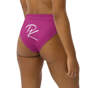 Pono Kai Red Violet Recycled High-Waisted Bikini bottom