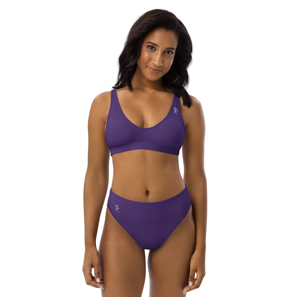 Pono Kai Purple Eco High-Waisted Bikini Set