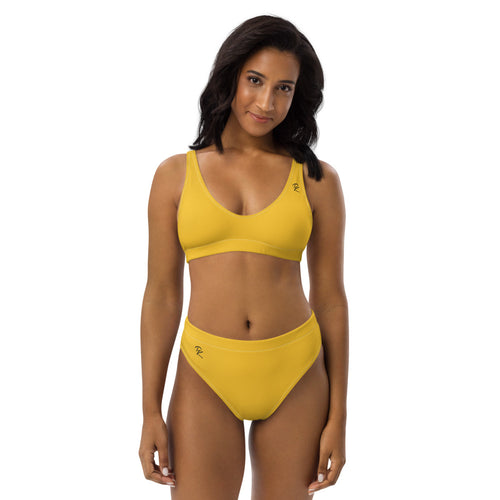 Pono Kai Yellow Eco High-Waisted Bikini Set