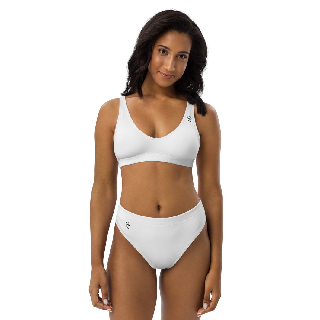 Pono Kai White Eco High-Waisted Bikini Set