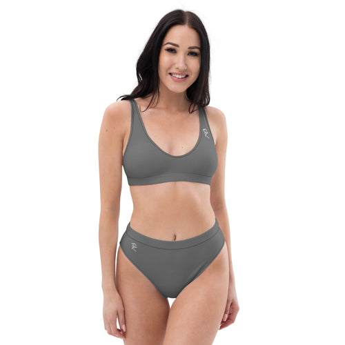 Pono Kai Grey Eco High-Waisted Bikini Set