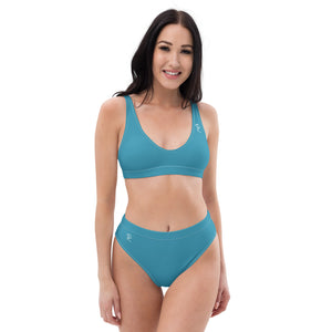 Pono Kai Blue Eco High-Waisted Bikini Set