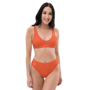 Pono Kai Outrageous Orange Eco High-Waisted Bikini Set