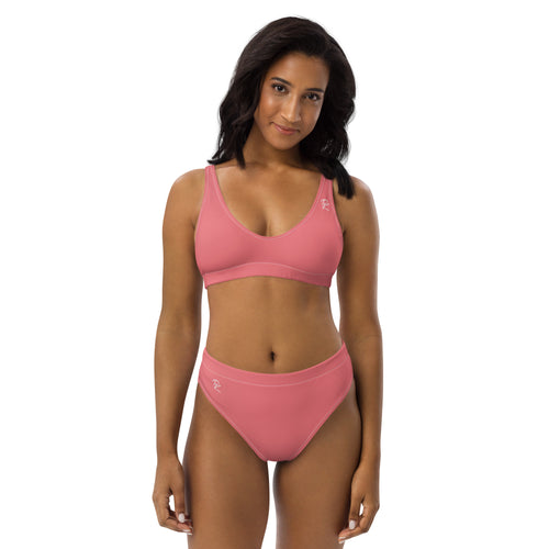 Pono Kai Froly Pink Eco High-Waisted Bikini Set