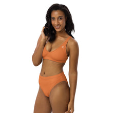 Pono Kai Flamenco Orange Recycled High-Waisted Bikini Set
