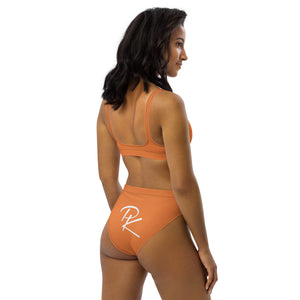 Pono Kai Flamenco Orange Eco High-Waisted Bikini Set