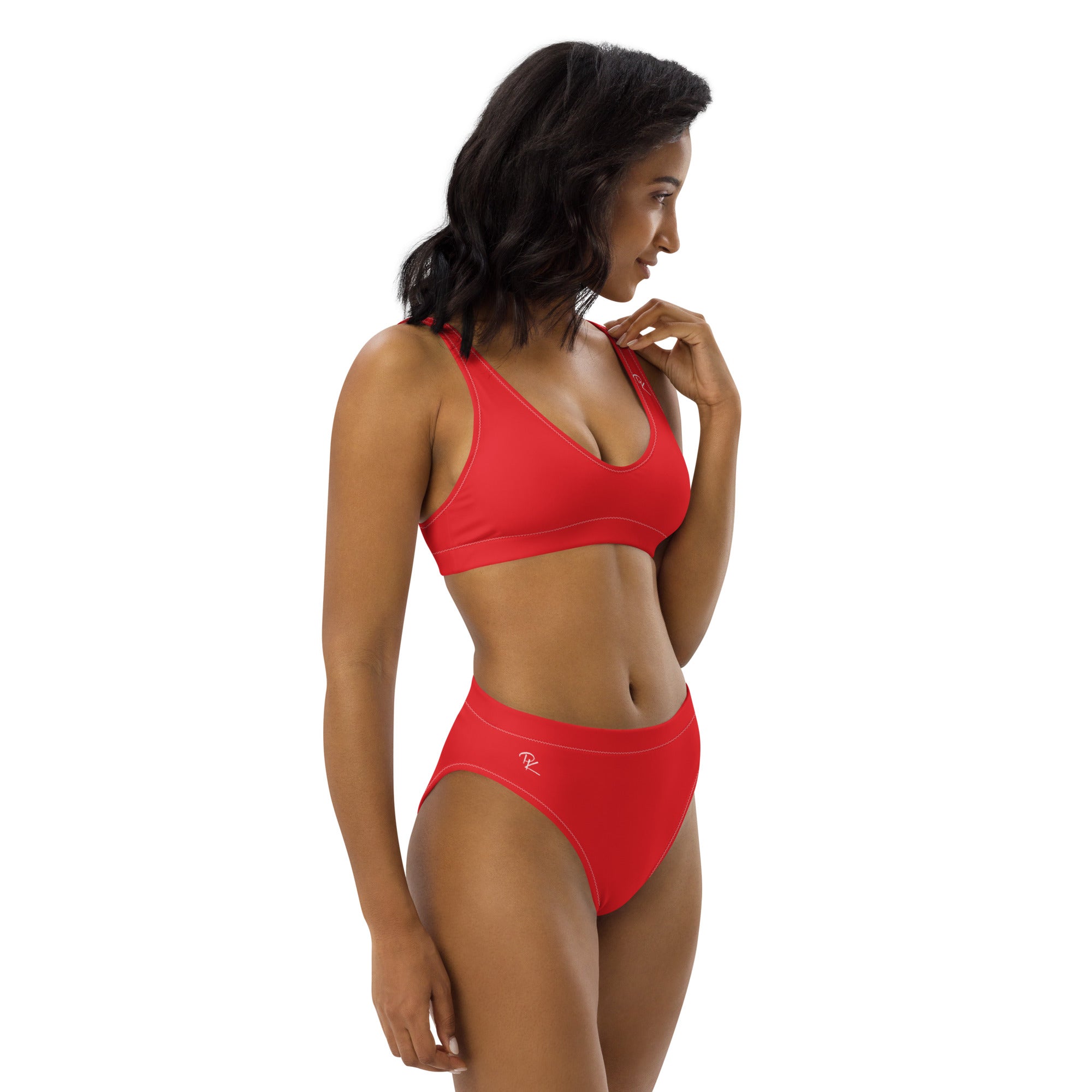Kai Alizarin Orange Eco High-Waisted Bikini Set – Kai Beachwear