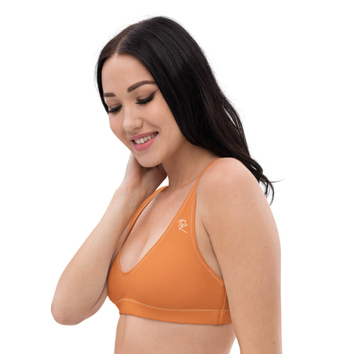 Pono Kai Flamenco Orange Eco Padded Bikini Top