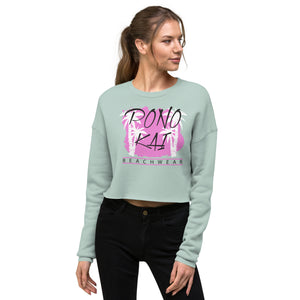 Pono Kai Pink Palms Crop Sweatshirt